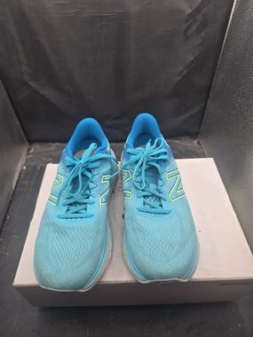 New Balance Bright Teal Running Shoes with Neon Accent